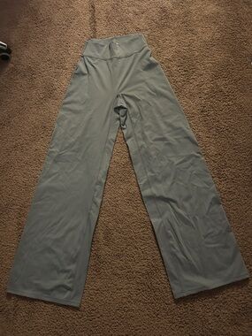 OQQ Gray Wide Leg Leggings